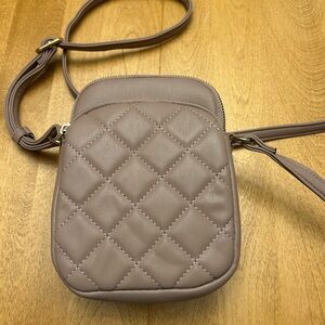 Quilted Tan Crossbody Bag